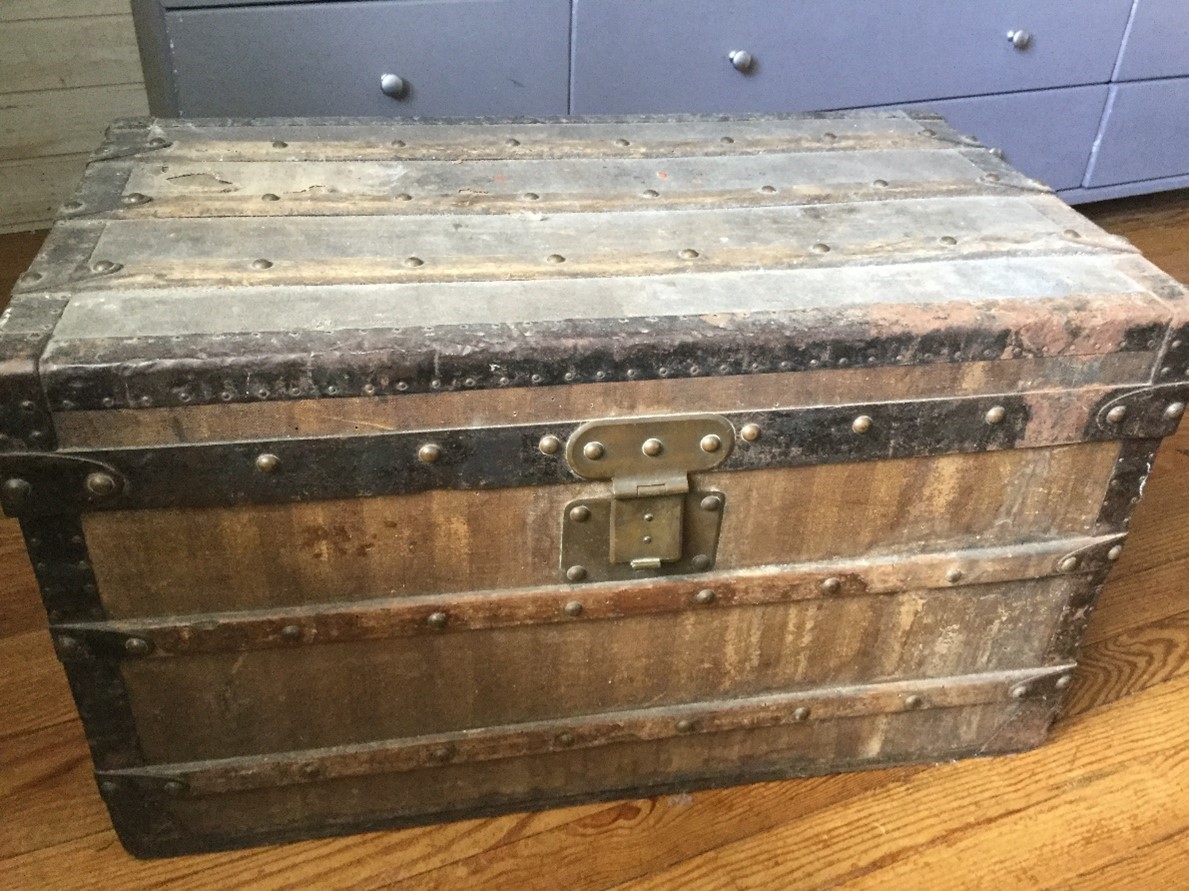 1920's Louis Vuitton Stenciled Monogram Cabin Steamer Trunk