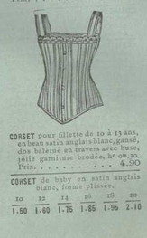 Printemps catalogue fillettes corsets