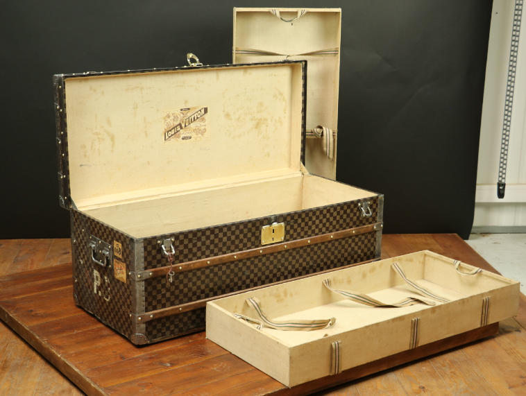 LOUIS VUITTON  STEAMER TRUNK POSSIBLY FROM THE COLLECTION OF