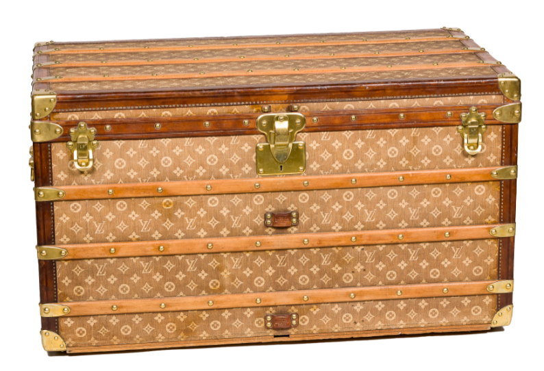 ANTIQUE 19thC LOUIS VUITTON DAMIER PATTERN STEAMER TRUNK c.1890