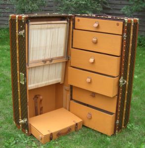 Sold at Auction: Louis Vuitton, Louis Vuitton LV Wardrobe Steamer Trunk  Chest Box