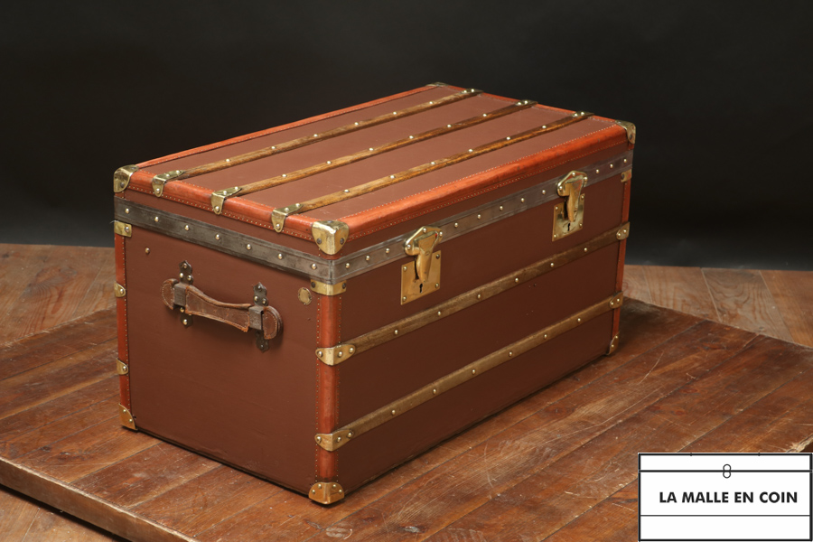 Beautiful and large Moynat steamer trunk
