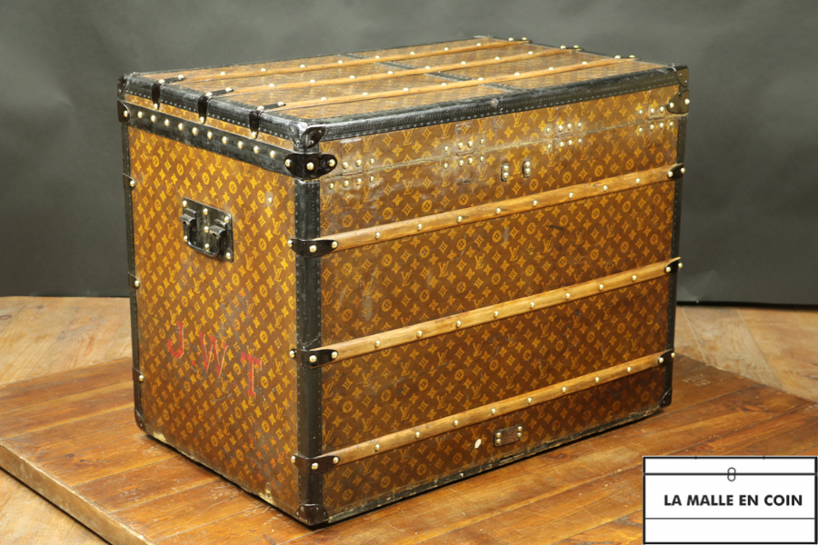 LOUIS VUITTON Antique Monogram Damier Wardrobe Steamer Trunk chest