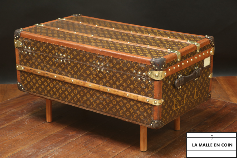 Monogram cabin trunk from the luxury brand Louis Vuitton with its base