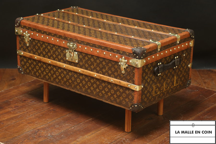 Monogram cabin trunk from the luxury brand Louis Vuitton with its base