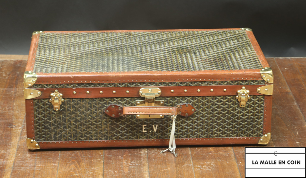 goyard suitcase vintage