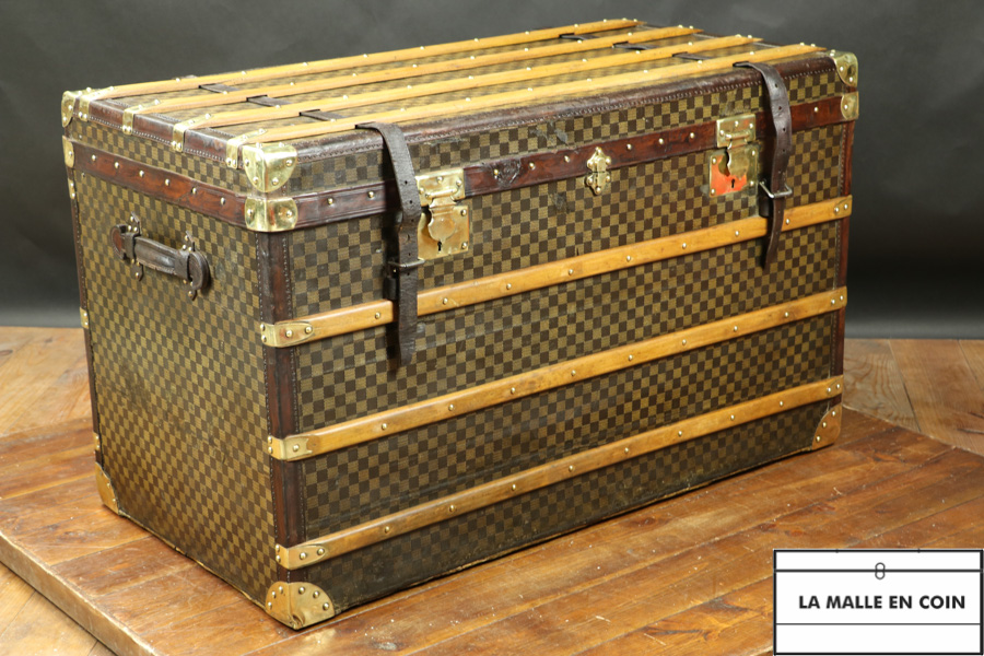 High Damier trunk, brass and leather  R2878 SOLD 