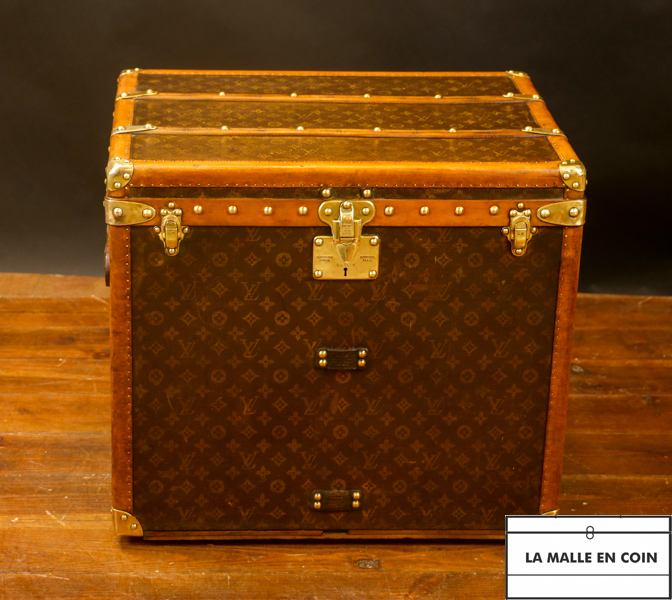 Louis Vuitton Classic Monogram Canvas Steamer Trunk.  Luxury