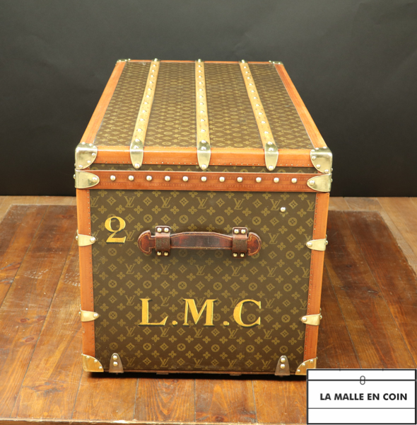 Antique Louis Vuitton Trunk In Monogram Canvas 110 Cm