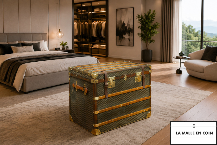 R3413  Malle  courrier  Damier   