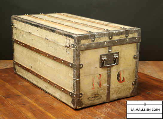 Louis Vuitton gray Trianon trunk
