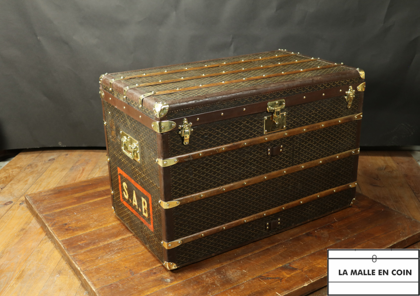 goyard travel trunk