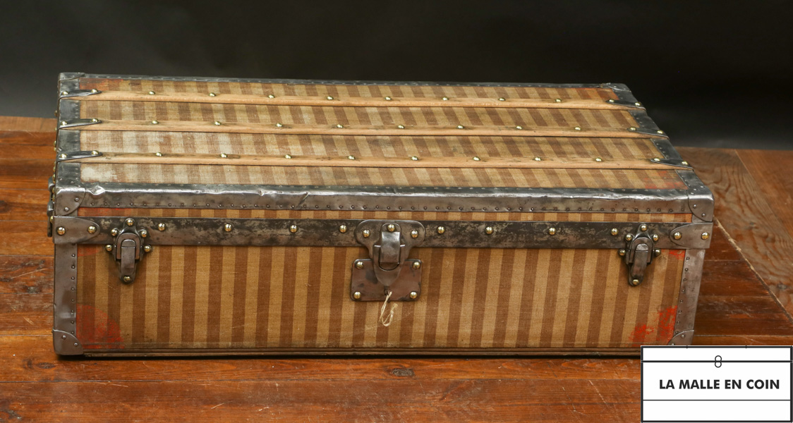 Louis Vuitton striped cabin trunk