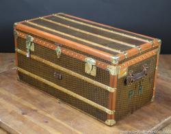 Moynat monogrammed steamer trunk