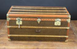 Moynat monogrammed steamer trunk