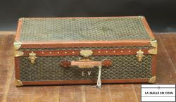 Goyard Grande Malle Full Restored Goyardine Steamer Trunk, 1912, France