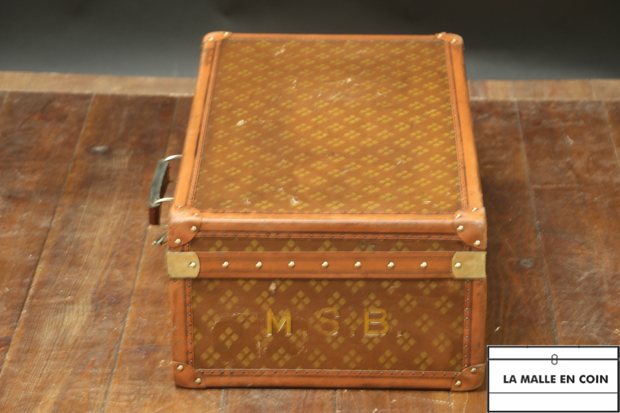 Aux Etats Unis Monogram French Wardrobe Steamer Trunk Like Louis Vuitton